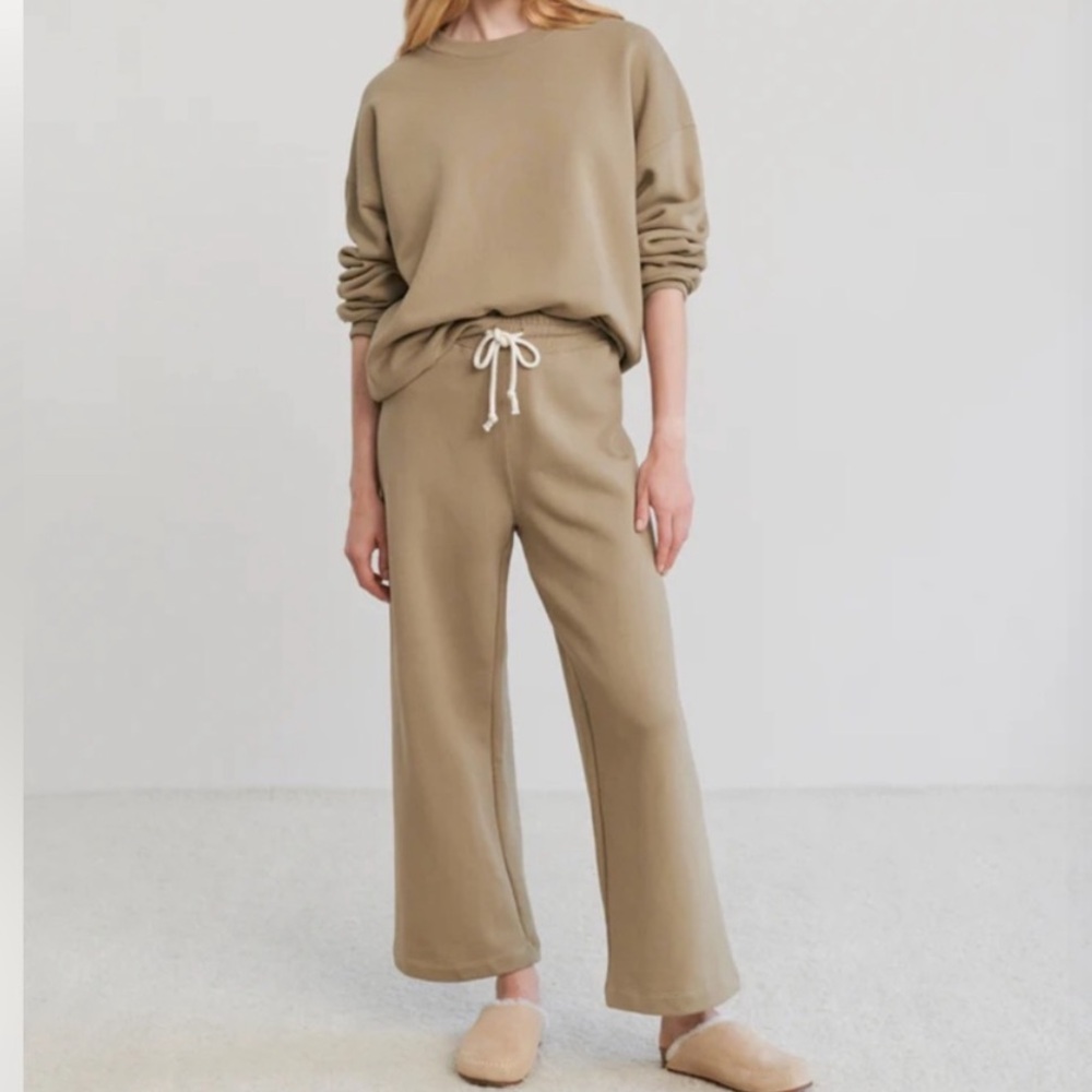 Jenni Kayne Marina Cotton Sweatpant In Hazel Tan Womenโs Size XS